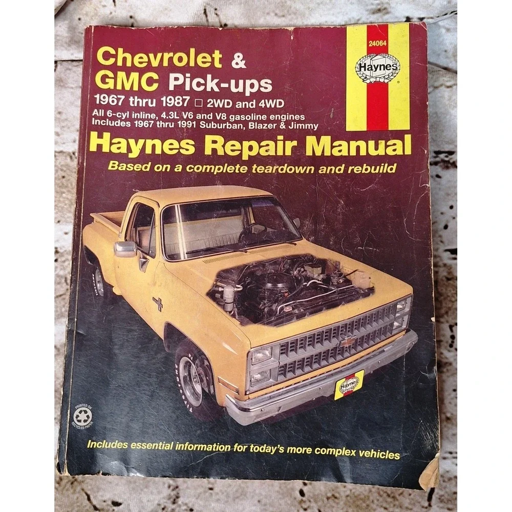 Chevrolet & GMC Pick-Ups Haynes Repair Manual 24064 complete teardown & rebuild